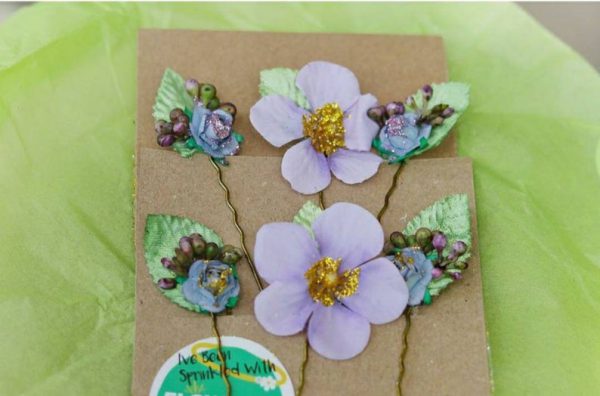 Flower hairpins - floral pins - wedding - prom - festival - adult or child - flower clips - hair clips - gift idea - stocking filler - Image 3