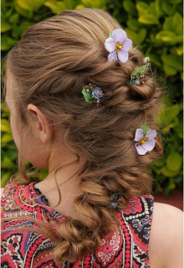 Flower hairpins - floral pins - wedding - prom - festival - adult or child - flower clips - hair clips - gift idea - stocking filler - Image 9