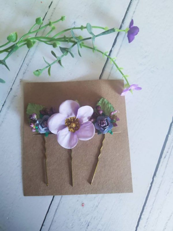 Flower hairpins - floral pins - wedding - prom - festival - adult or child - flower clips - hair clips - gift idea - stocking filler - Image 7
