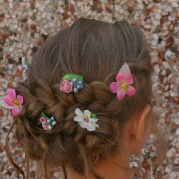 Hand Crafted Flower Hair Clips - floral pins