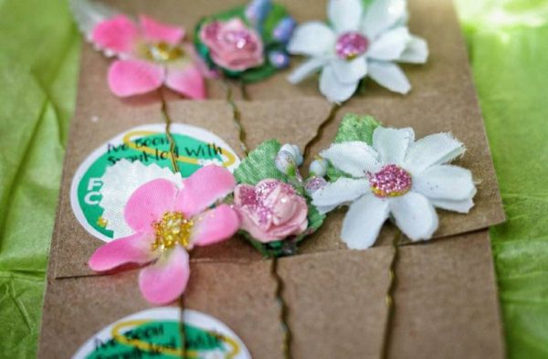 Hand Crafted Flower Hair Clips - floral pins - Image 2
