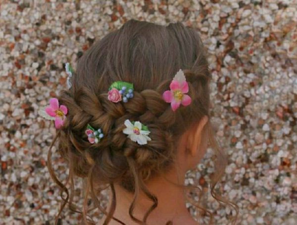 Hand Crafted Flower Hair Clips - floral pins - Image 4