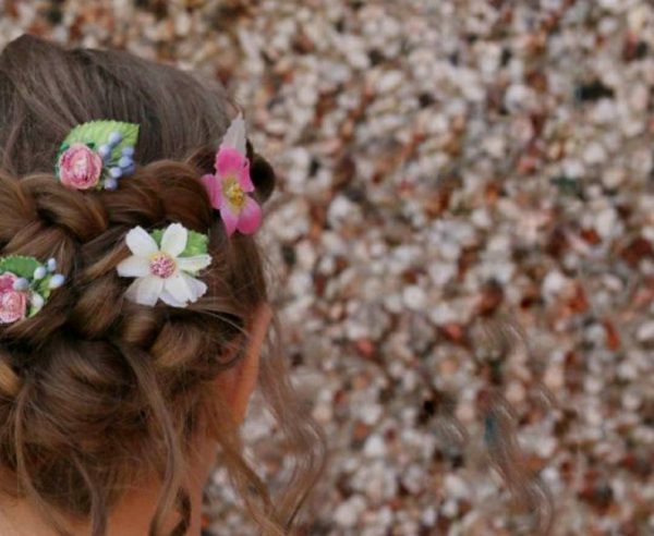 Hand Crafted Flower Hair Clips - floral pins - Image 7
