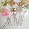 Hand Crafted Flower Hair Clips - floral pins - Image 9