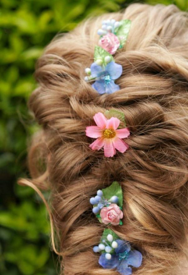 Flower hair pins - braid pins - updo pins - festival braids