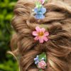 Flower hair pins - braid pins - updo pins - festival braids - Image 2