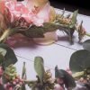 Blush pink rose eucalyptus bridal flower crown - Image 3