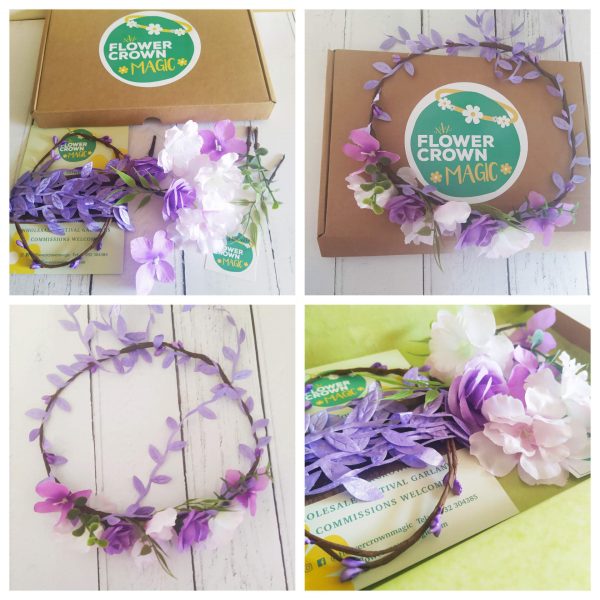 lush lilace white kids flower crown kit