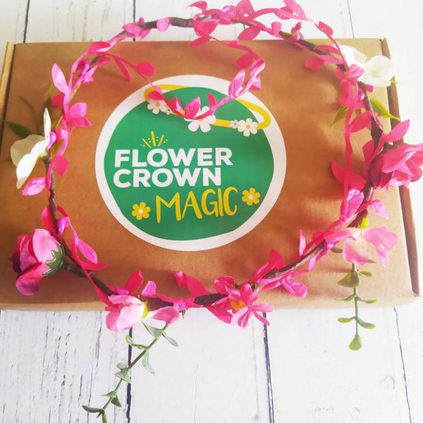 Atomic Pink -  Pink & White Childrens DIY Flower Crown Making Kit - Image 7