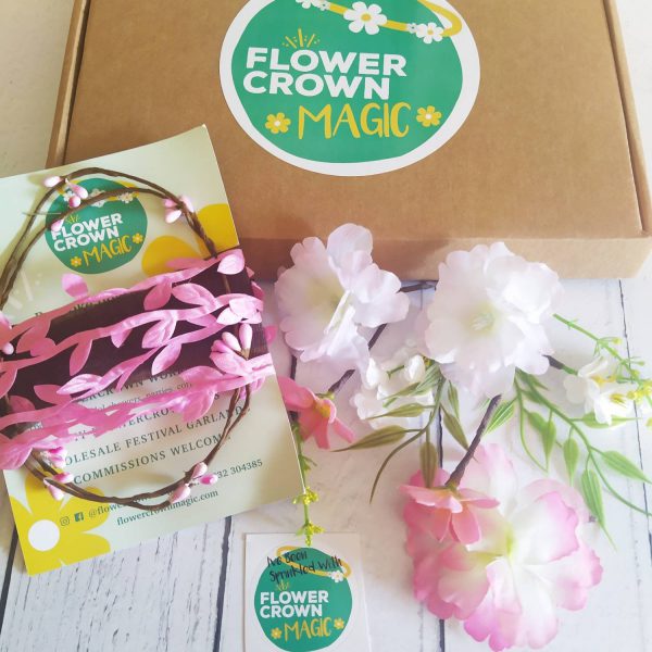 Pink Fizz - Childrens DIY Pale Pink Flower Crown Making Kit - Image 8