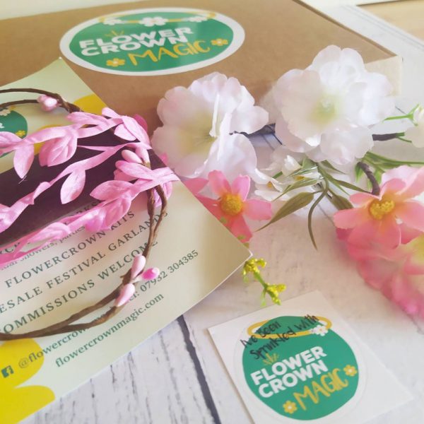 Pink Fizz - Childrens DIY Pale Pink Flower Crown Making Kit - Image 5
