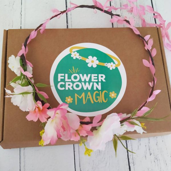 Pink Fizz - Childrens DIY Pale Pink Flower Crown Making Kit - Image 3