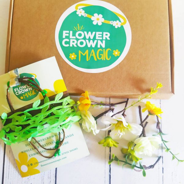 Luscious Lime - DIY Flower Crown Making Kit - Lime Green and White - Image 2