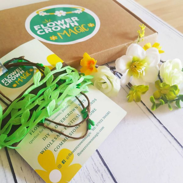 Luscious Lime - DIY Flower Crown Making Kit - Lime Green and White - Image 5