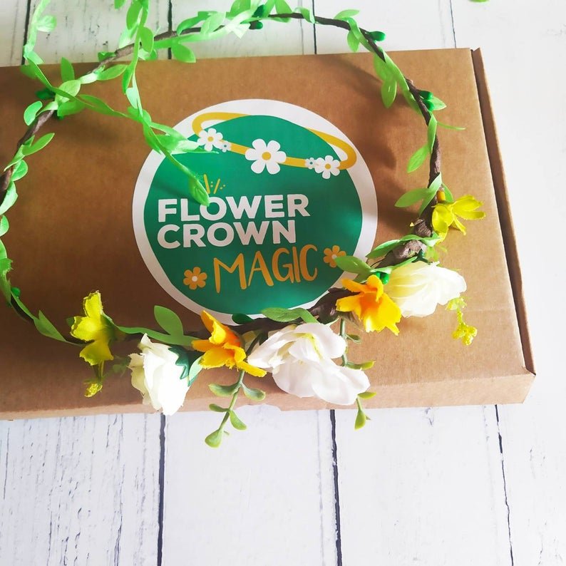 Green petals discount flower crowns