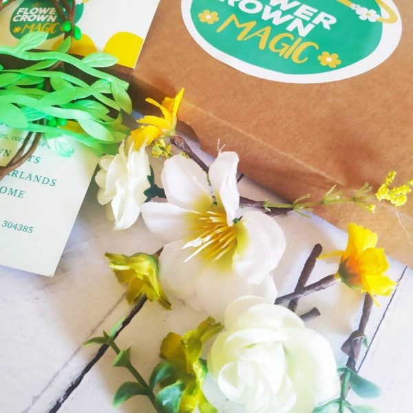 Luscious Lime - DIY Flower Crown Making Kit - Lime Green and White - Image 7