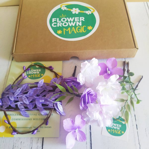Lush Lilac - Childrens DIY Lilac & White Flower Crown Kit - Image 2