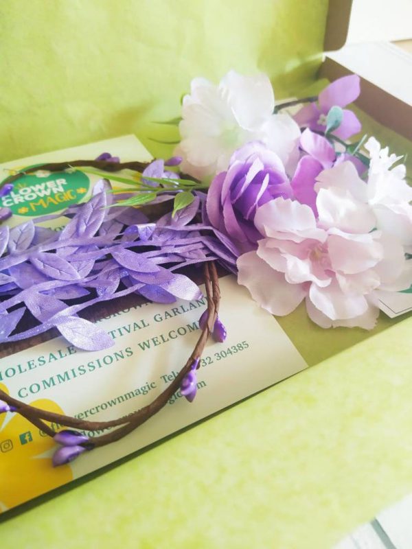Lush Lilac - Childrens DIY Lilac & White Flower Crown Kit - Image 3
