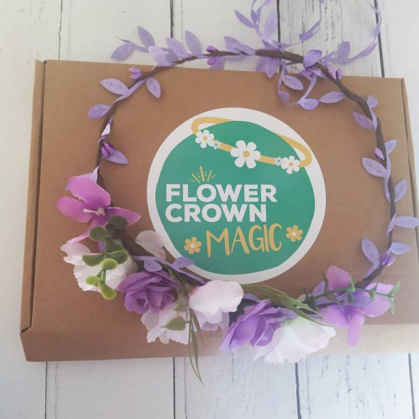 Lush Lilac - Childrens DIY Lilac & White Flower Crown Kit - Image 5