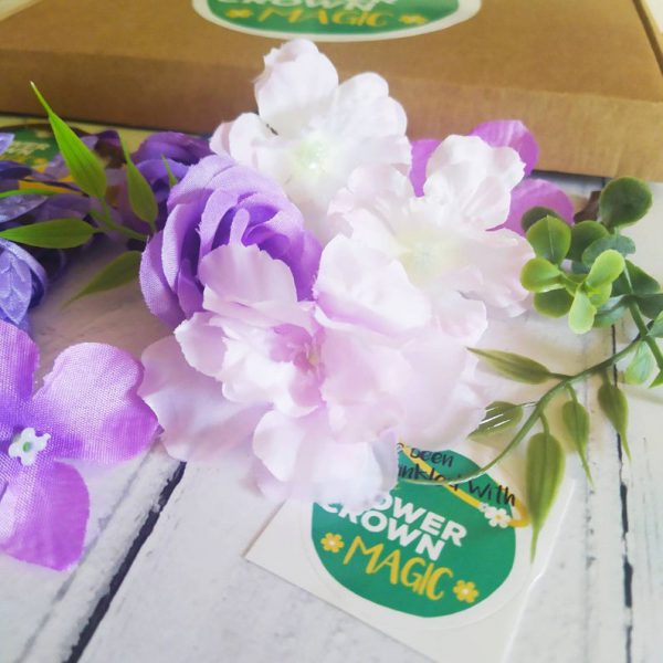Lush Lilac - Childrens DIY Lilac & White Flower Crown Kit - Image 8