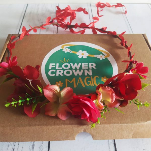 Rockin Red - Childrens DIY Red Flower Crown Kit