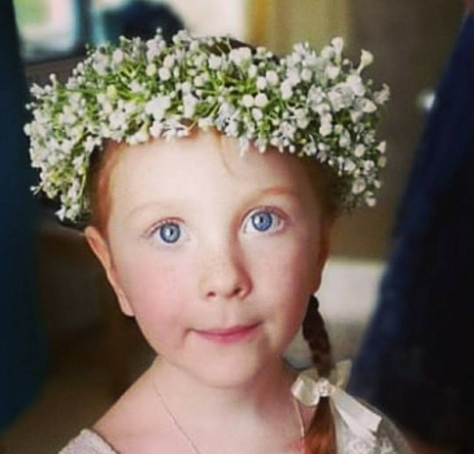 Baby's breath crown flower sales girl