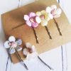 Children's Hand Crafted Flower Pins - set of 5 pins - Floral Hairpins - Mini-Magic - Image 5