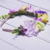 Millie Child's Flower Headband, lilac and lemon faux flower headband, flexible comfortable fit - Image 3
