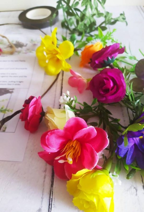 Festival Bright Colour Flower Crown Making Kit - Image 6