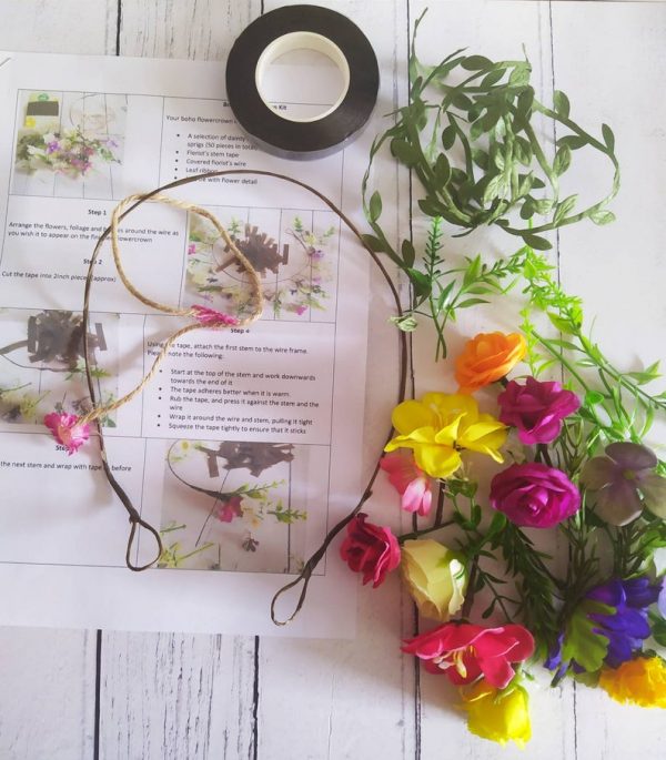 Festival Bright Colour Flower Crown Making Kit - Image 5