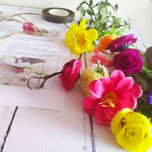 Festival Bright Colour Flower Crown Making Kit - Image 3