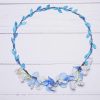 pale blue and white flower crown