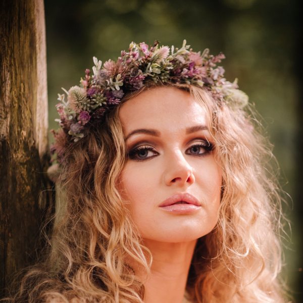 Dusky Pink and Mauve Ethereal Flowercrown