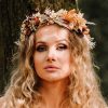 Dried autumnal flower crown with nigella flowers - Image 5