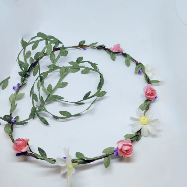 Pink and White Flower crown Garland - Image 2