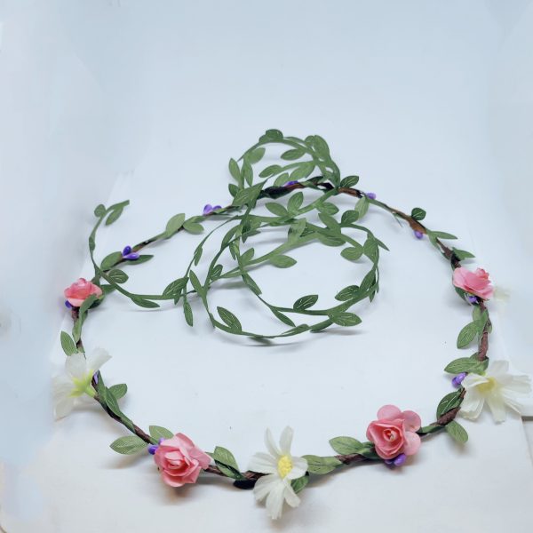 Pink and White Flower crown Garland - Image 4