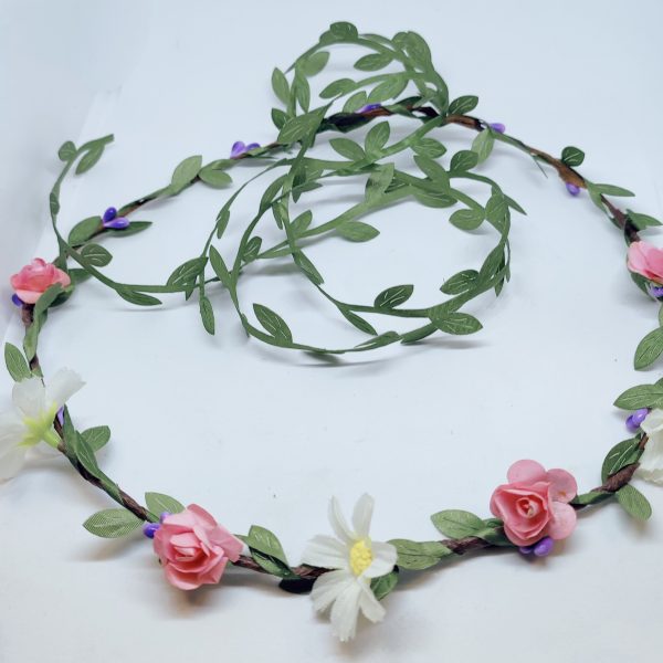 Pink and White Flower crown Garland