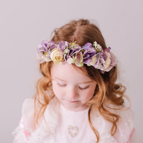 Lavender and Lemon Flower Headband for Children - Image 5