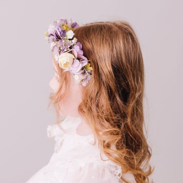 Lavender and Lemon Flower Headband for Children - Image 3