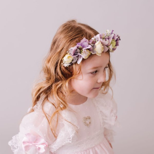 Lavender and Lemon Flower Headband for Children - Image 2