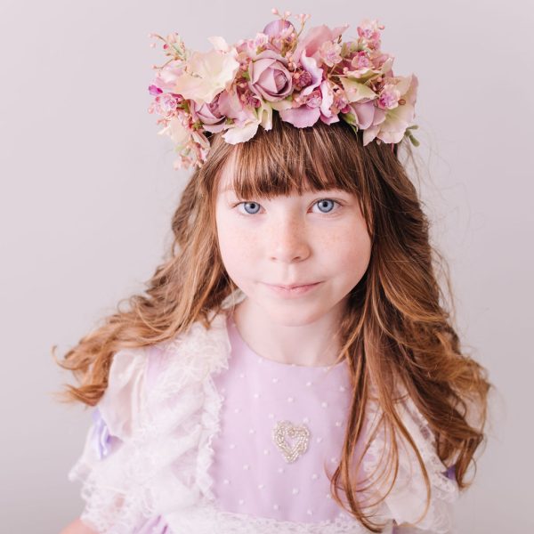 Child's Headband - Pastel Pink and Green - Image 2