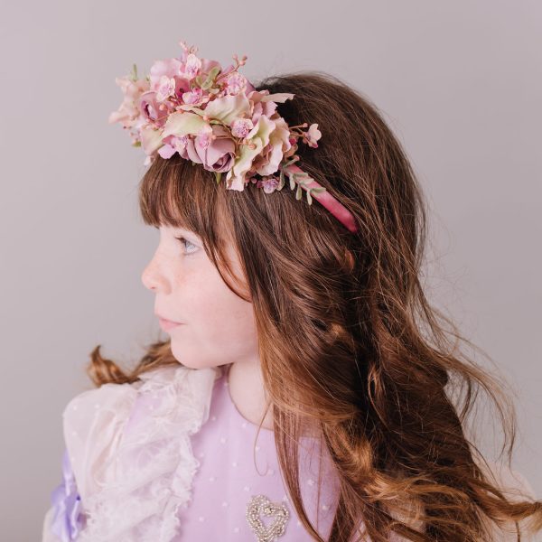 Child's Headband - Pastel Pink and Green - Image 6