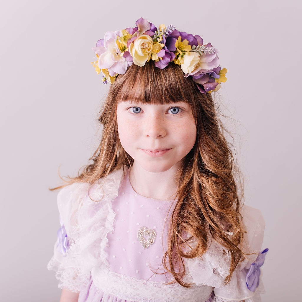 Purple outlet flower crown