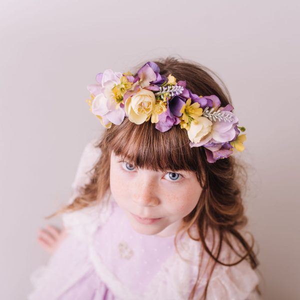 Purple and Yellow Flower Headband for children - Image 8