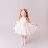 Coral Pink Flower Headband for Children - Image 4