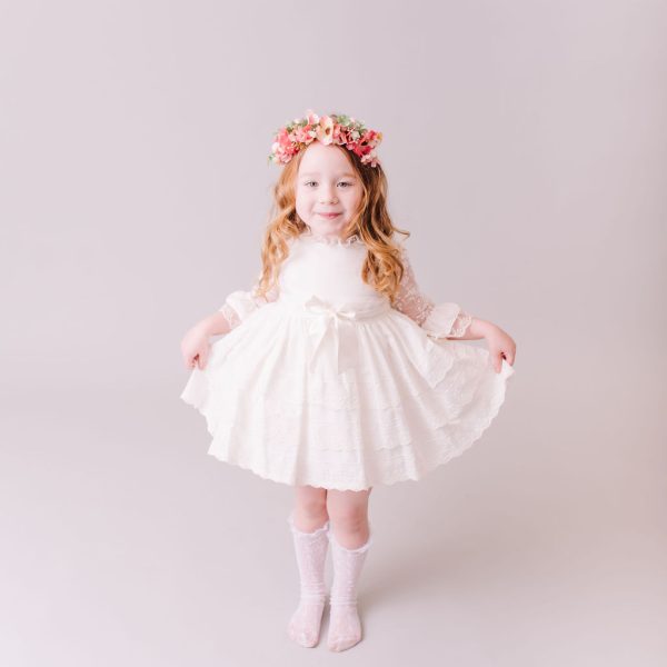 Coral Pink Flower Headband for Children - Image 4
