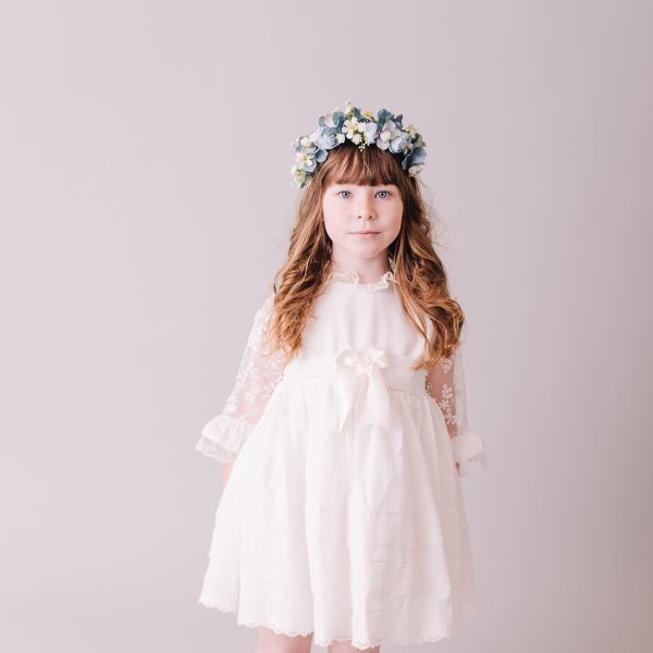 Child's Dusty Blue and Teal Flower Headband - Image 5