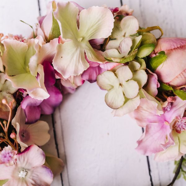 Muted Pastel Girl's Flower crown - Whimsical Vintage Style - Image 9
