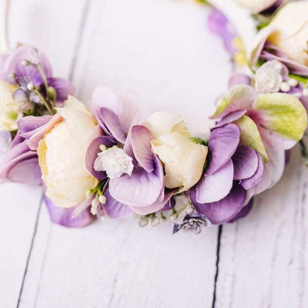 Lavender and Lemon Flower Headband for Children - Image 9