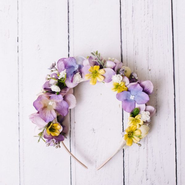 Lavender and Lemon Flower Headband for Children - Image 8